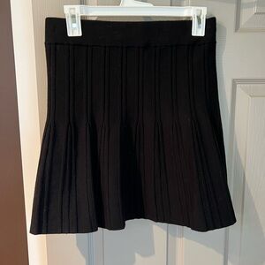 Elegant Black Pleated Skirt